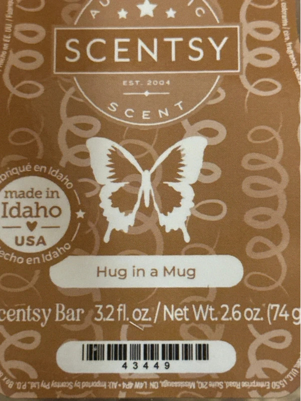 Hug in a mug Scentsy wax bar